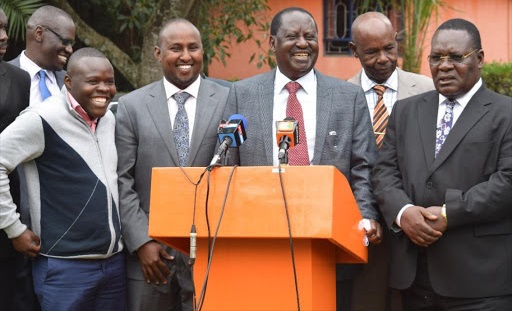 Raila Odinga Lands At Orange House For A Meeting